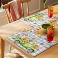 thumbnail image 4 of Easter Truck Placemats Set of 12 Spring Floral Eggs Butterflies Leaves Gray Plaid Place Mats Indoor Wipeable Table Mats Washable Dining Table Placemats for Kitchen Holiday Party Home Decor 13x19 Inch, 4 of 9