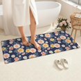 thumbnail image 4 of Pioneer Flower Floral Print Pattern Bathroom Rugs Mat, Non Slip Microfiber Bathroom Rug with Rubber Backing, Soft Mats for Bathroom Floor Tub Shower, 24"x60", 4 of 5