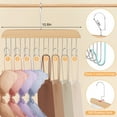 thumbnail image 3 of AcerichFad 5 Pack Belt Clothes Hangers, Space Saving Wooden Hangers with 40 Hooks, 360 Degrees Rotating Multifunctional Wardrobe Storage Hanger for Tie Bra Vest, 3 of 6
