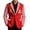 01-Red, variant on Mardi Gras Blazer for Men Plus Size Holiday Slim Fit Jacket Trendy Double Button Carnival Party Suit Outfits 02-Red S