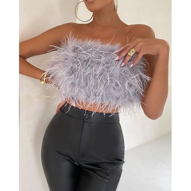 Tops para Mujer Fiudx Chaleco con Tirantes Calado Sexy con Sujetador Interior
