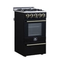 thumbnail image 2 of Forno Lamazze 20 Inch Freestanding Gas Range in Black, Compact Design, 2 of 12