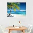 thumbnail image 2 of JRXY  Canvas Wall Art Summer Ocean Waves Coconut Trees on Sands Beach Seascape Painting Sea Nature Pictures for Living Room Home Office Wall Decor Artwork picture1, 2 of 4