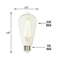 thumbnail image 2 of 60Watt Equiv Clear Edison Filament LED Bulb 6pk, 2 of 2