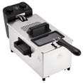 thumbnail image 3 of Daluvenix Electric Deep Fryer, 3L Capacity with A Frying Basket, 1700W Power, Time & Temperature Control, Stainless Steel, Dishwasher Safe Lid & Baskets, Home Use Fryer with View Window & Odor, 3 of 11