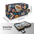 thumbnail image 4 of XMXT Large Capacity Makeup Pouch Bag, Seamless Decorative Skulls Make Up Storage Bag Cosmetic Travel Toiletry Bags for Women Men, One Size, 4 of 9