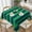 Green and Navy Stripes, variant on Square Table Cloth, Coral Red and Navy Stripes Tablecloth Washable Dinng Table Covers Decoratives for Kitchen & Table Linens 52" x 52"