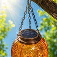 thumbnail image 5 of Solar Hot Air Balloon Hanging Light for Garden and Patio, Waterproof LED Lantern for Tree and Pergola, Floral Relief Accent for Balcony, Auto On/Off Outdoor Illumination, Unique Holiday Decor, 5 of 6