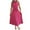 Hot Pink, variant on Kaemgyyd Elegant Dress for Women Crew Neck Sleeveless Pleated Maxi Dress Tie Waist Flowy Wedding Guest Dress for Party