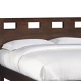 thumbnail image 4 of Yee Twin Size Bed, Cut Out Design Panel Headboard, Brown Mahogany Wood, 4 of 5