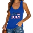thumbnail image 2 of IROINNID Women's Round Neckline Tank Sleeveless Casual America Flag Casual Tops Blouse Tops Women Tops 4th Of July, 2 of 5