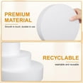 thumbnail image 3 of Duslogis 3 Tiers Round Foam Cake Dummies Set 4" 6" 8" White Fake Practice Cake Dummy 8.3 Inch Tall for Christmas Wedding Supplies Baby Shower Birthday Cake Decorating Display, 3 of 7