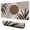 Brown Boho Geometric, variant on Long Mouse Pads for Desk,Blue Floral and Petal Pattern Desk Mats on Top Of Desks, Desk Mouse Pad Extra Large with 3mm Non-Slip Base and Stitched Edge for Gaming,Office,Work,Home 31.5"x11.8"