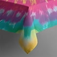 thumbnail image 5 of Colorful Rainbow Tie Dye Spiral Pattern Square Tablecloth,Waterproof Square Table Cover,Wipeable Spillproof Washable Table Cover for Home Kitchen Party Decor 52"x52"(132x132cm), 5 of 6