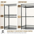 thumbnail image 5 of CAPHAUS Black Adjustable 2 to 4-Tier Stackable Wire Shelving Unit, 5 of 9