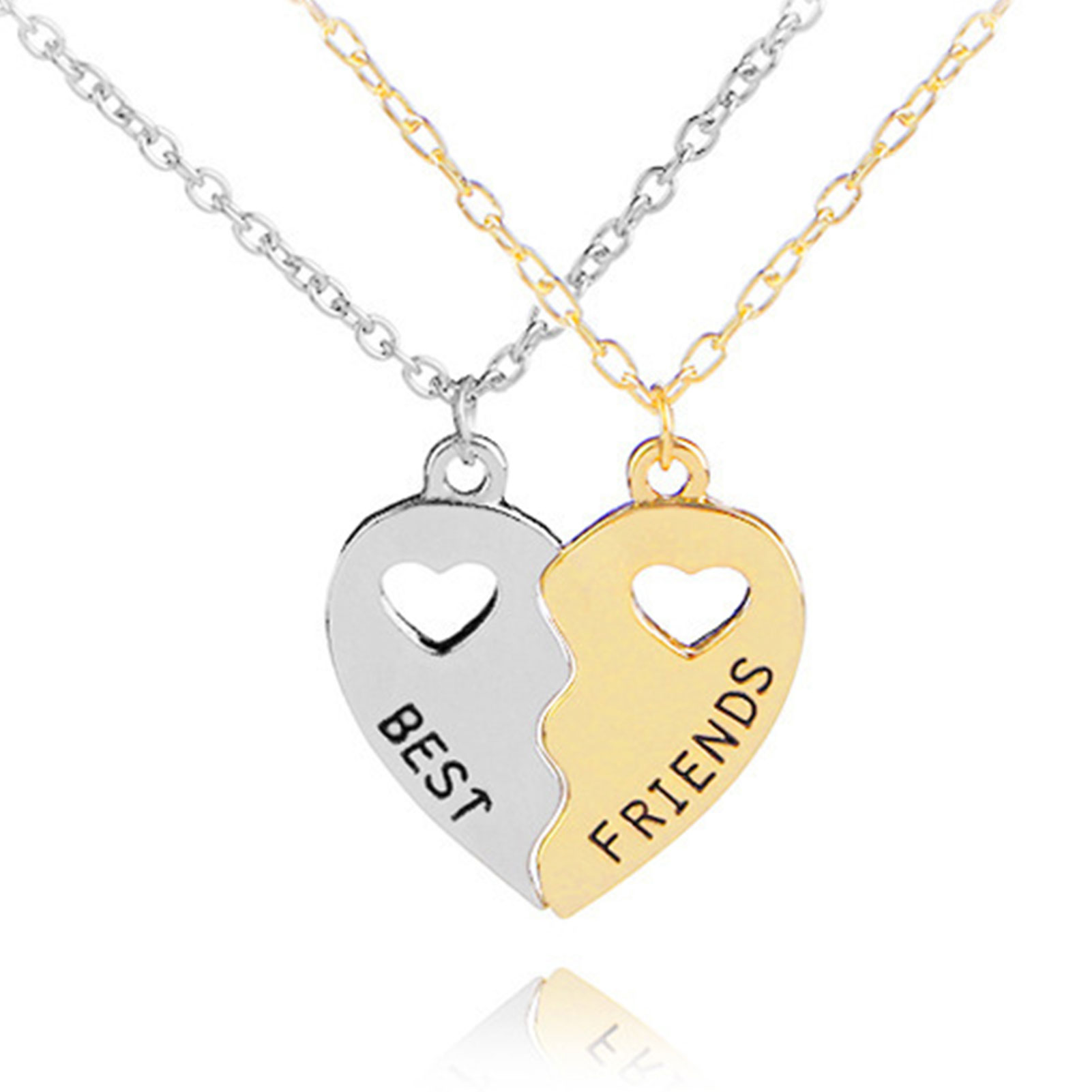 Hollow Heart Shape Best Friend Chain Durable Lightweight Best Friend