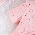 thumbnail image 5 of Owordtank Toddler Girls 2 Piece Outfits Tulle Cute Camisole Dress with Flutter Sleeve Eyelets Cardigan Set Summer Clothes, 5 of 8