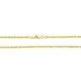 thumbnail image 5 of Floreo 10k Yellow Gold 2.5mm Solid Rope Chain Diamond Cut Necklace, 5 of 5