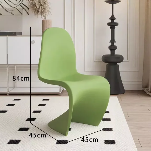 Dining Chair S Shaped Set of 2 Living Room Furniture, high end Durable Waterproof PP Material Sitting Chair Multipurpose Patio Chair