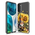 thumbnail image 3 of MUNDAZE Motorola Moto G Pure G Power 2022 G Play 2023 Shockproof Clear Hybrid Phone Case Cute Gnome Sunflowers Clear Cover, 3 of 5