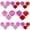 Z12_A, variant on 12Pcs Heart Ornaments Multi Finish Heart Baubles Hanging Ornaments for Valentine’s Day Decor Mother's Day Christmas Tree Wedding Anniversary Party Decoration(Red)