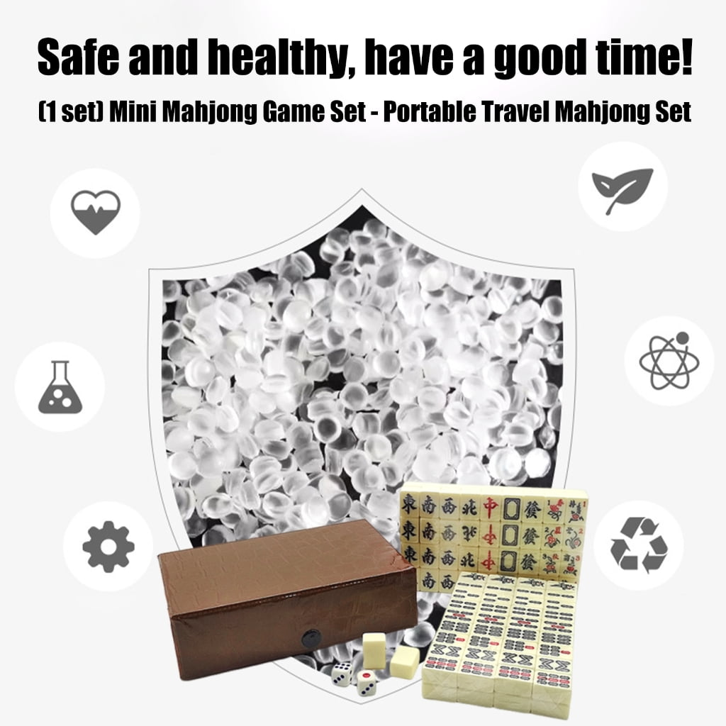 Zeiwohndc Compact Travel Mahjong Set With Complete Accessories For On The Go