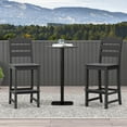 thumbnail image 2 of Costway Outdoor 4pcs HDPE Bar Stool Patio Tall Chair Backrest Footrest All Weather Navy, 2 of 7