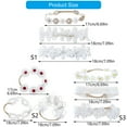 thumbnail image 3 of Pack of 3 Baby Girls Headdress Lace Headbands Hair Ornament Set with Embroidered Detailing for 0-3 Year Olds Infants, 3 of 9