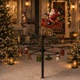 thumbnail image 3 of 31.5'' Christmas Flying Santa Sleigh Wind Spinner Kinetic Garden Stake, Reindeer Metal Windmill for Outdoor Yard Lawn Patio Decor, 3 of 5