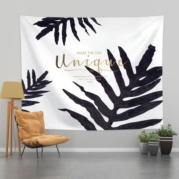 Papel pintado para colgar en la pared de estilo nórdico, digno de Instagram, para dormitorios, con motivo de trébol, hecho de terciopelo grueso, 200 x 150 cm.