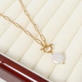 thumbnail image 3 of Lsnesstla Freshwater Pearl Pendant Toggle Paperclip Necklaces for Women 18k Gold Plated  Chain Necklace Jewelry for Wife Mother Girlfriend, 3 of 6