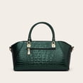 thumbnail image 2 of SUGARMOM Artificial Patent Leather Top Handle Bag Crocodile Embossed Green  Trendy Business Casual Bag For Women  Pefect For Office  Business And Work, 2 of 6