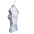 thumbnail image 4 of Conjunto de torso de maniquí femenino blanco con espalda hueca y gancho para colgar tamaños S-M (paquete de 3 blancos), 4 of 5