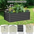 thumbnail image 2 of BeesClover 2-Pack Metal Raised Garden Beds, Rectangular Outdoor Planter Boxes for Vegetables, Flowers, and Plants, 2 of 8