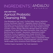 Andalou Naturals AGE DEFYING Apricot Probiotic Facial Cleansing Milk, 6oz, For Fine Lines & Wrinkles