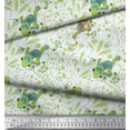 thumbnail image 2 of Soimoi Poly Georgette Fabric Dot,Leaves & Lizard Reptile Printed Craft Fabric by The Yard 42 Inch Wide, 2 of 3