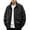 Black plus size men jacket a1, variant on Plus Size Men's Zip Up Collared Long Sleeve Jacket Fall Winter Casual Basic Outwear Solid Trendy Work Business Coats, Gray XL