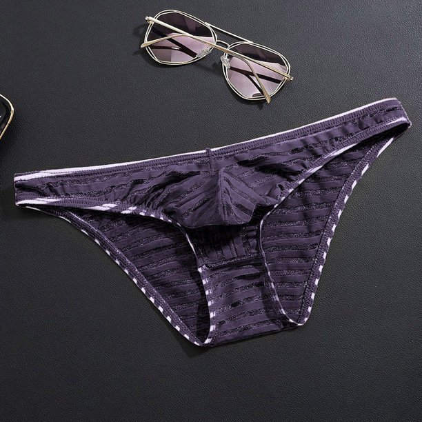Calzoncillos transparentes de seda de hielo para hombre, ropa interior fina de cintura baja de malla, sexy, transpirable, de verano, pantalones de moda para jóvenes