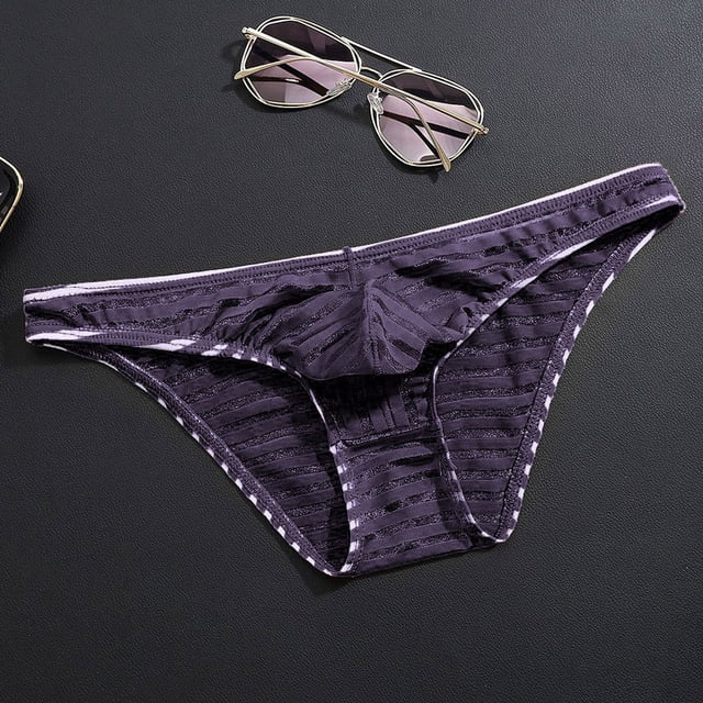 Calzoncillos transparentes de seda de hielo para hombre, ropa interior fina de cintura baja de malla, sexy, transpirable, de verano, pantalones de moda para jóvenes