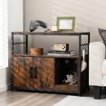 thumbnail image 2 of Costway Cat Litter Box Enclosure with  Open Shelves Wooden Cat House Nightstand End Table, 2 of 9