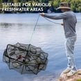 thumbnail image 5 of QualyQualy Fishing Bait Trap Crab Net Fishing Trap for Minnow/Crab/Shrimp/Crawdad with Rope, 10 Holes Large Space Fishing Net, 5 of 8