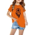 thumbnail image 3 of Penkiiy Chemise Orange Taille Enfant, Chemise Tendance Enfant T-shirt Imprimé Col Rond Confortable T-shirt Ample Manches Courtes Blouse Décontractée pour 3-10 Ans, 3 of 5