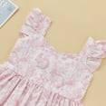thumbnail image 5 of Okbabeha Baby Girl Easter Day Outfit Newborn Romper Dress Cartoon Rabbit Print Design Sleeveless Ruffle Hem Cute Dress/Jumpsuit Headband 2pcs, 5 of 7
