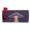 thumbnail image 2 of Yayeee Mailbox Cover Magnetic Standard Size Post Box Cover Wrap Decor, Colorful UFO, 2 of 9
