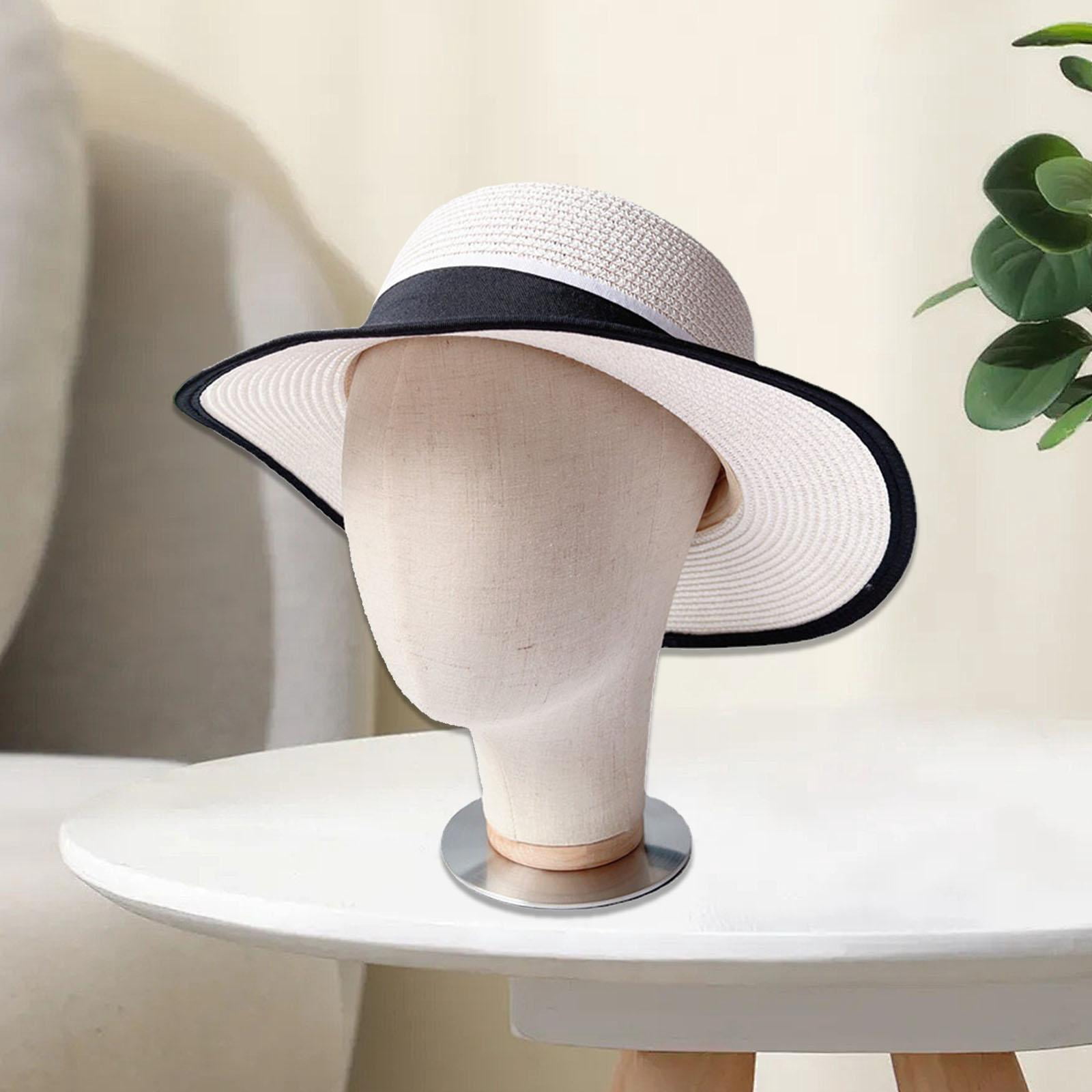 Stgfyxgs Cap Stand Hat Display Stand Multifunctional Mannequin Head Metal Base for Professional or Personal Use Accessories Practical Brushed Bottom