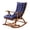 Blue, variant on Comfort Wooden Rocking Chair Folding Recliner Zero Gravity Rocker Patio Chaise Lounge Chair with Ergonomic Design,Ideal for Gardening,Picnics