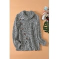 thumbnail image 1 of Pulls Femmes Chauds Asymétriques Tricotés Col Roulé Unis Enveloppants Manches Longues Hauts Décontractés, 1 of 4