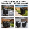 thumbnail image 7 of Patio Chair Covers,Outdoor Chair Cover,Waterproof Patio Furniture Covers for Outdoor Furniture Covers,Lounge Deep Outdoor Seat Cover,UV Protected, 25" L x 25" W x 47"H,Black, 7 of 7