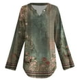 thumbnail image 3 of WEAIXIMIUNG T-Shirts Graphiques pour Femmes Humour Adulte Vintage Imprimé Floral Col en V Manches Longues Chemise Décontractée, 3 of 4
