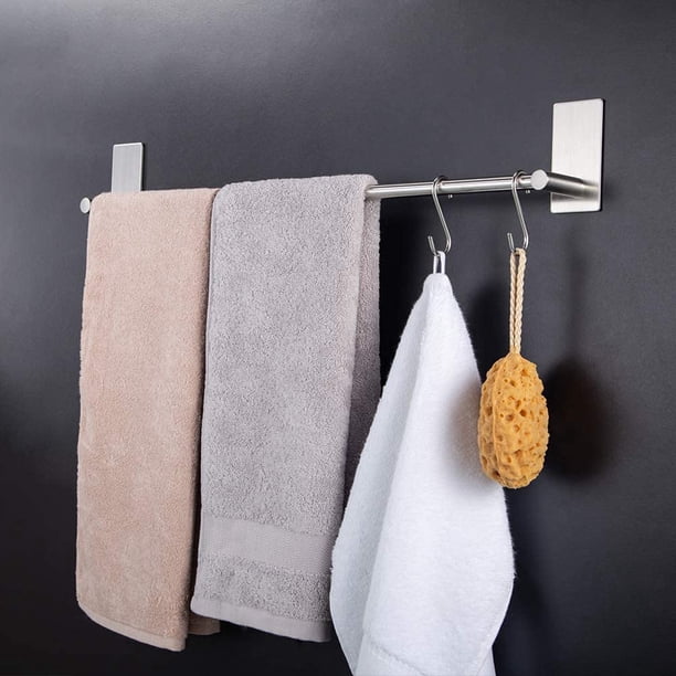 10 GANCHOS EN S DE ACERO INOXIDABLE ILAMVIE – CARGA MÁXIMA 15 KG, NEGROS, SIN CLAVOS – PARA COCINA Y BAÑO